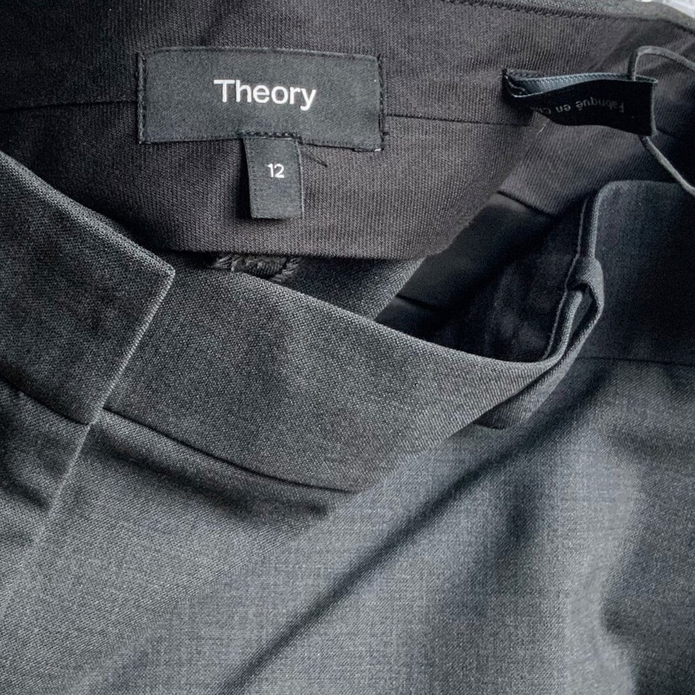 NWT Theory Treeca 2 Slim Cropped Office Pant in Stretch Wool - Business, Office - Picture 8 of 11
